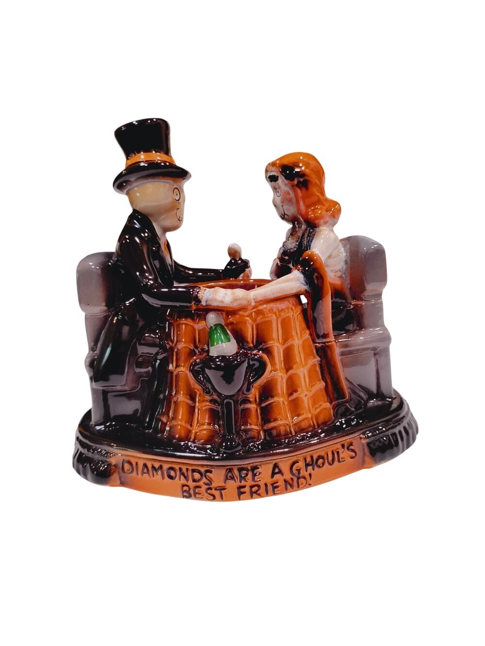 YANKEE CANDLE HOLDER Halloween Boney Bunch 2015 Diamonds Are A Ghoul's B F NWT